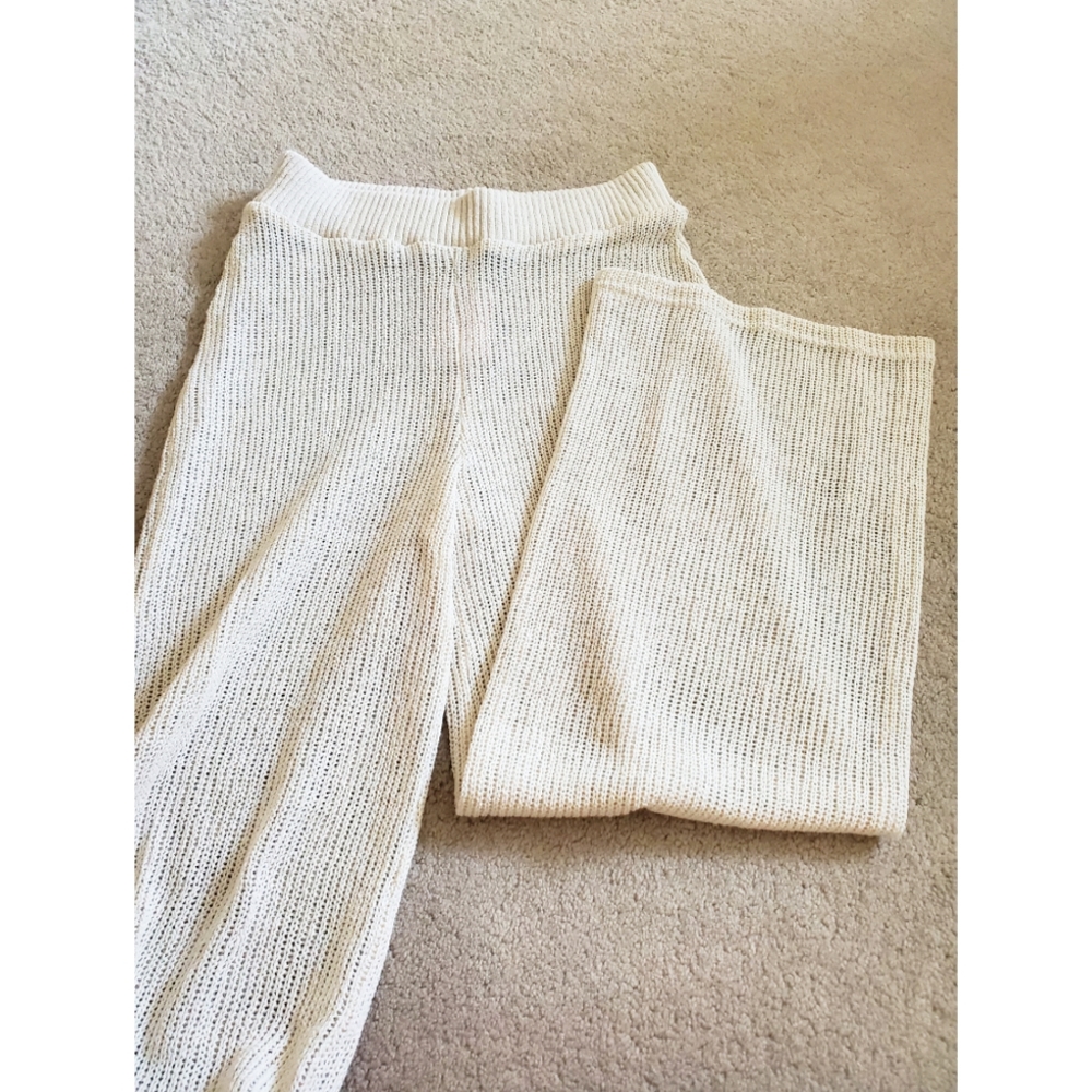 free people | knit comfy see through pants nwt